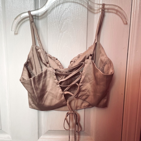 Satin Bustier Crop Top - Picture 2 of 2
